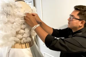 Encajes y pedrería vestido de novia